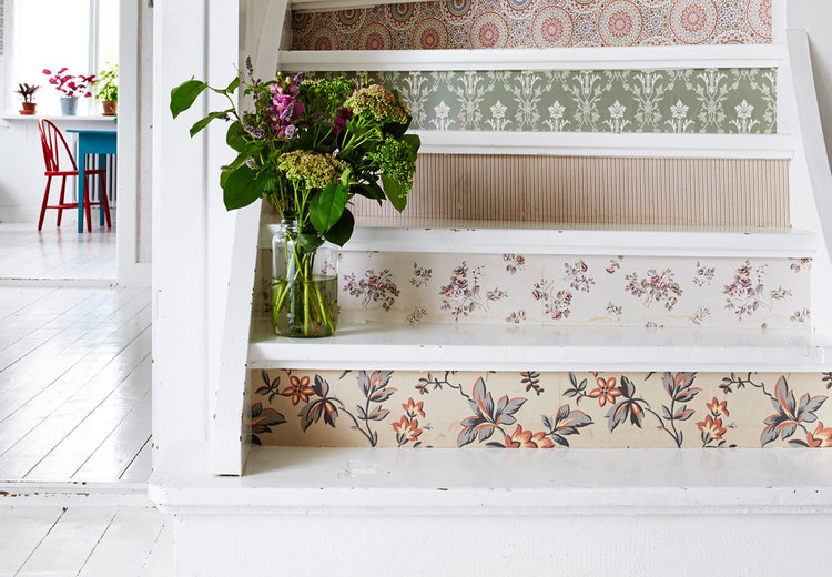 DIY Wallpaper Your Stairs — decor8
