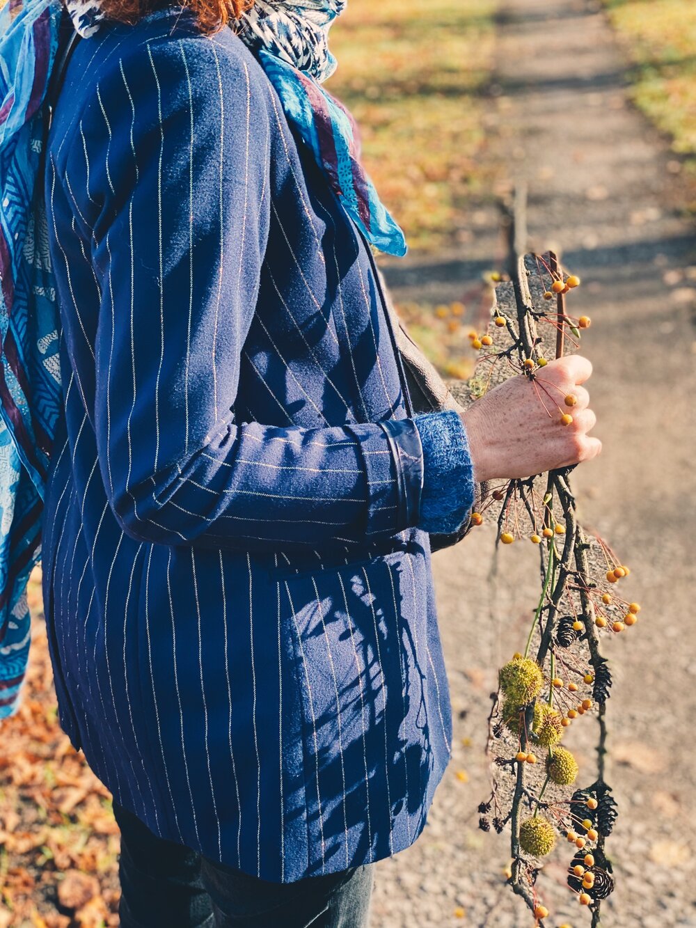 Gabi with her twigs and branches