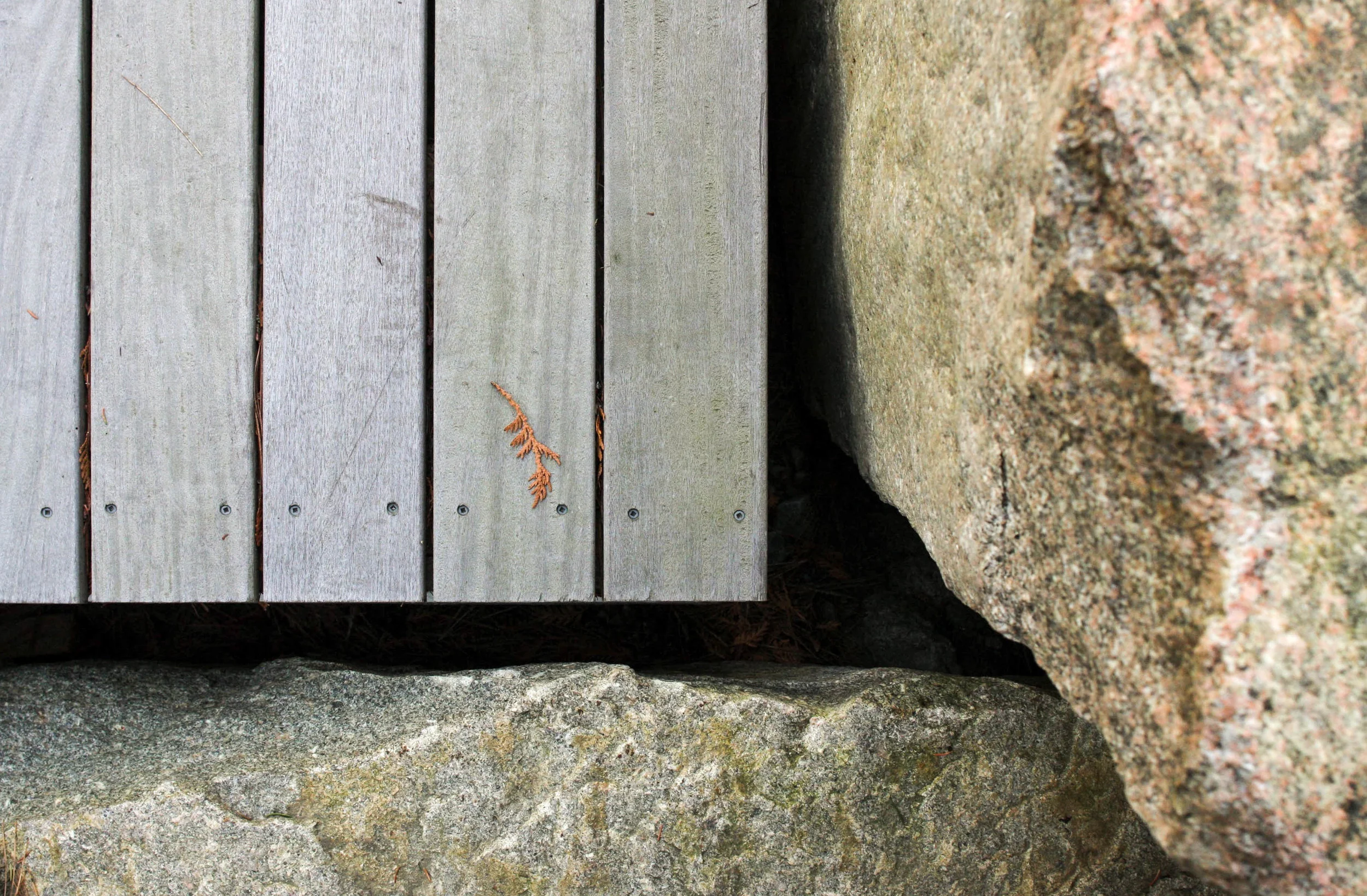 Pond House - Deck meets Granite