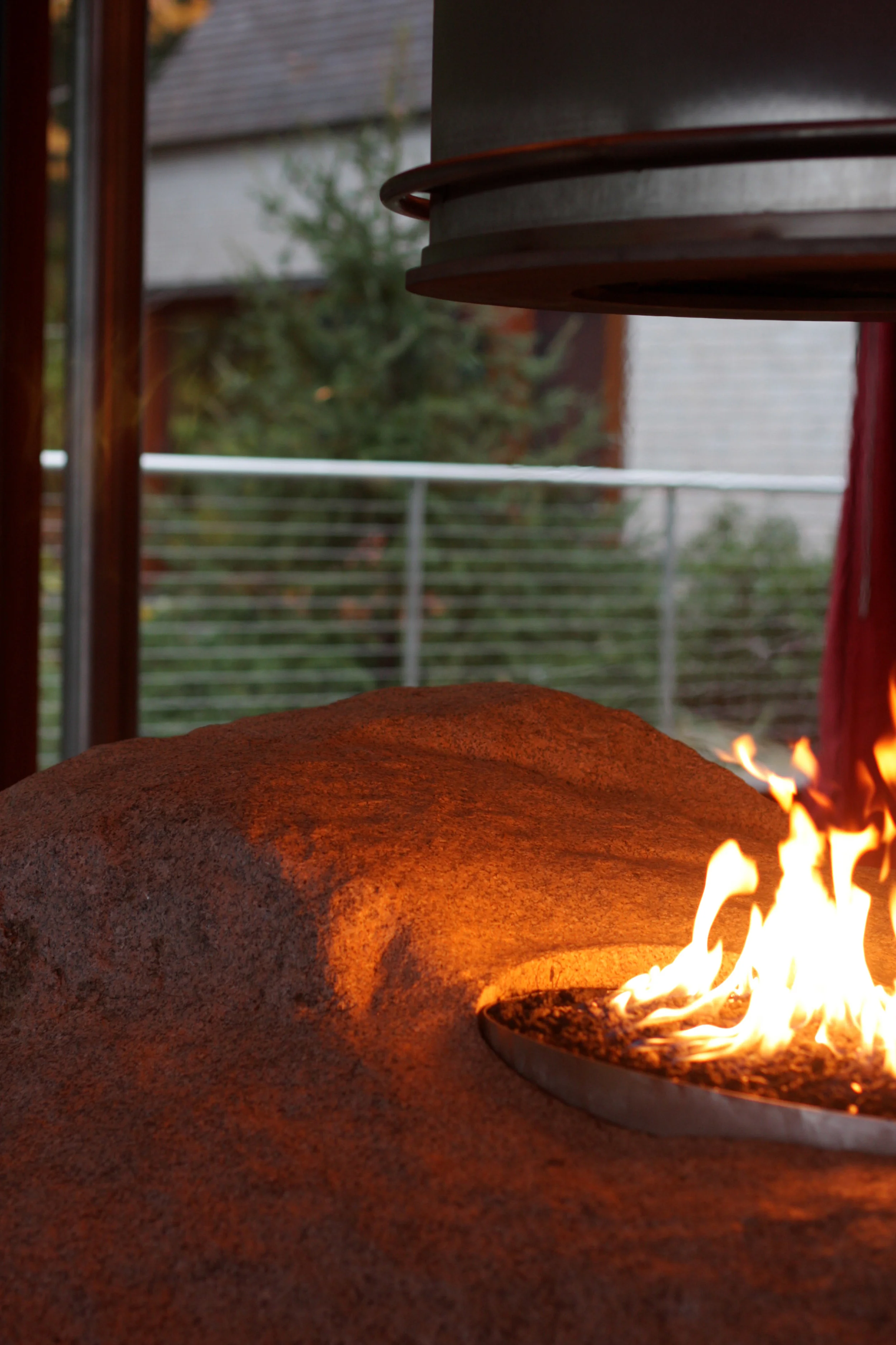 Pondhouse - Fireplace detail