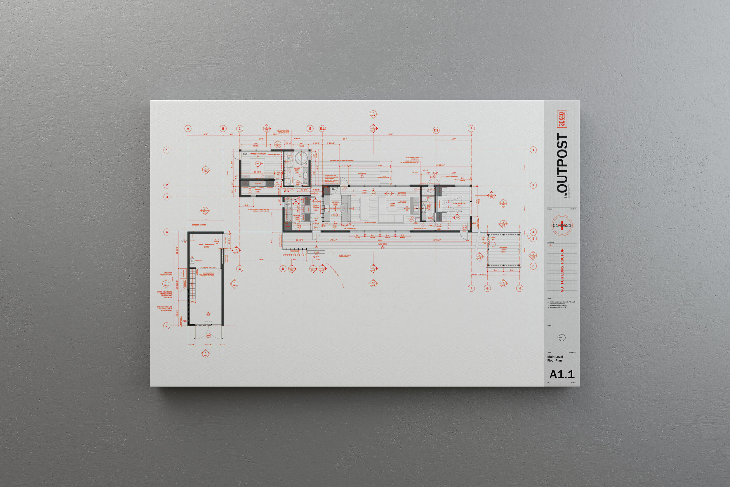 Tableau Gamer Blueprint 30 X 40 - BeMyWall