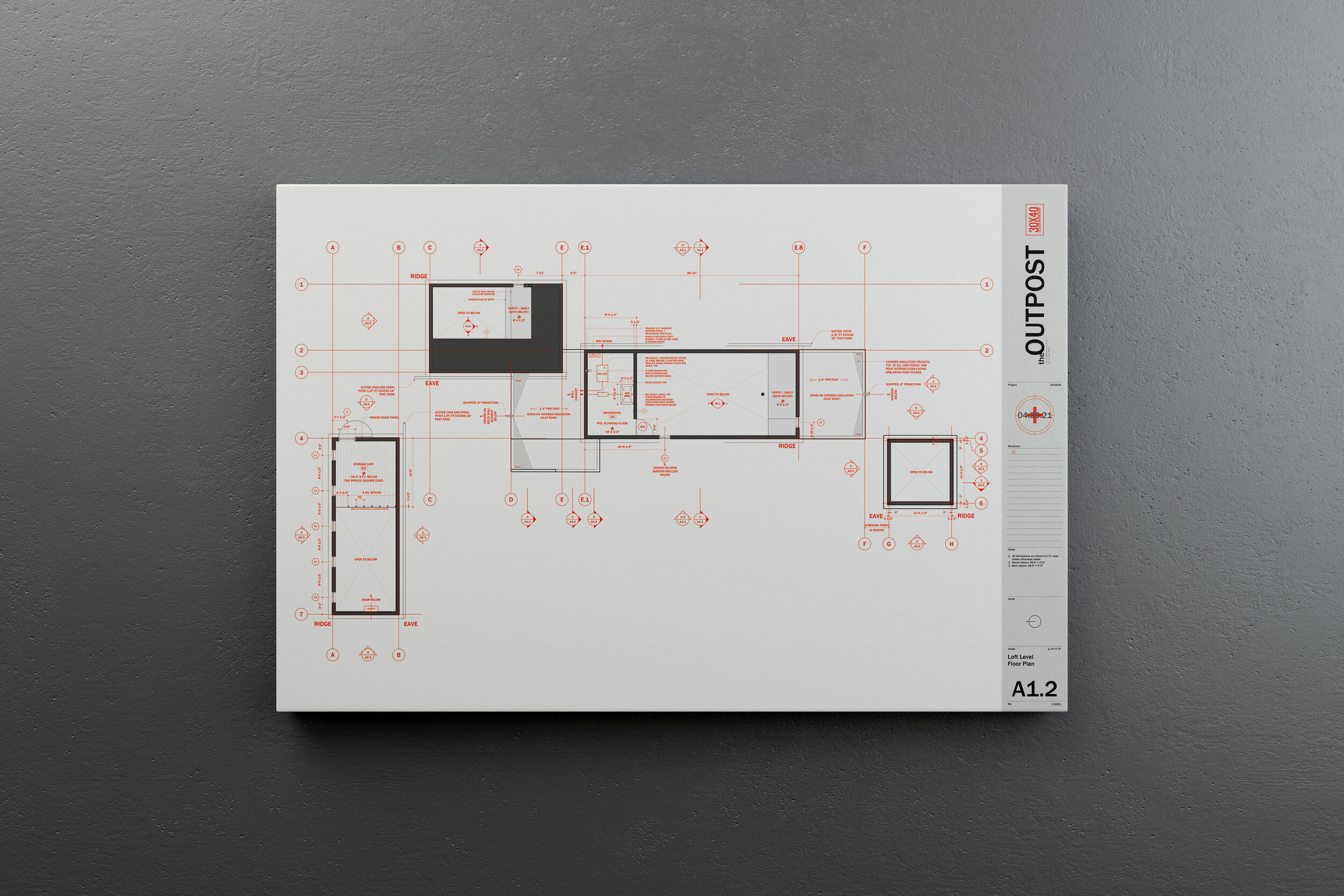 Upper level floor plan