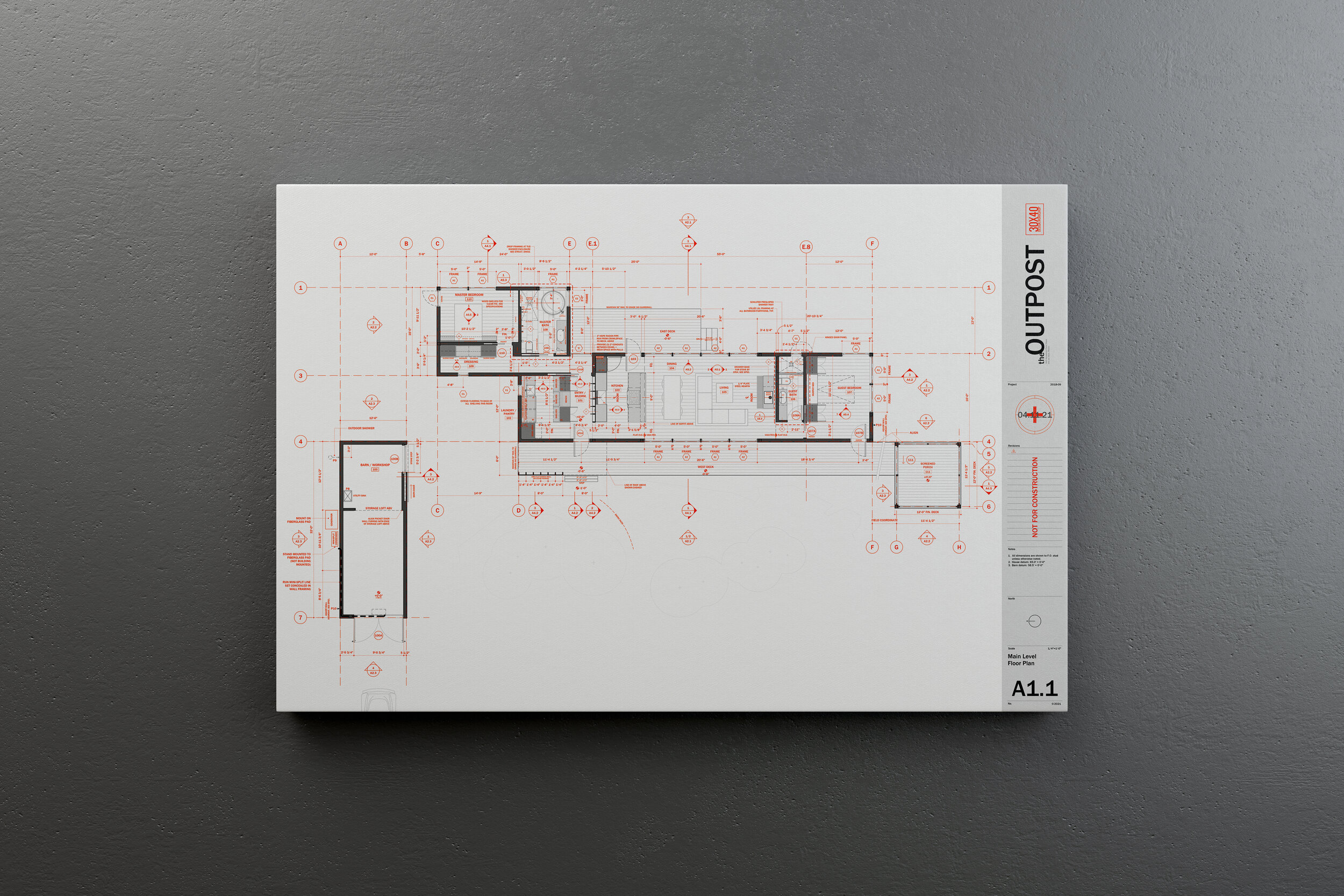 Main level floor plan