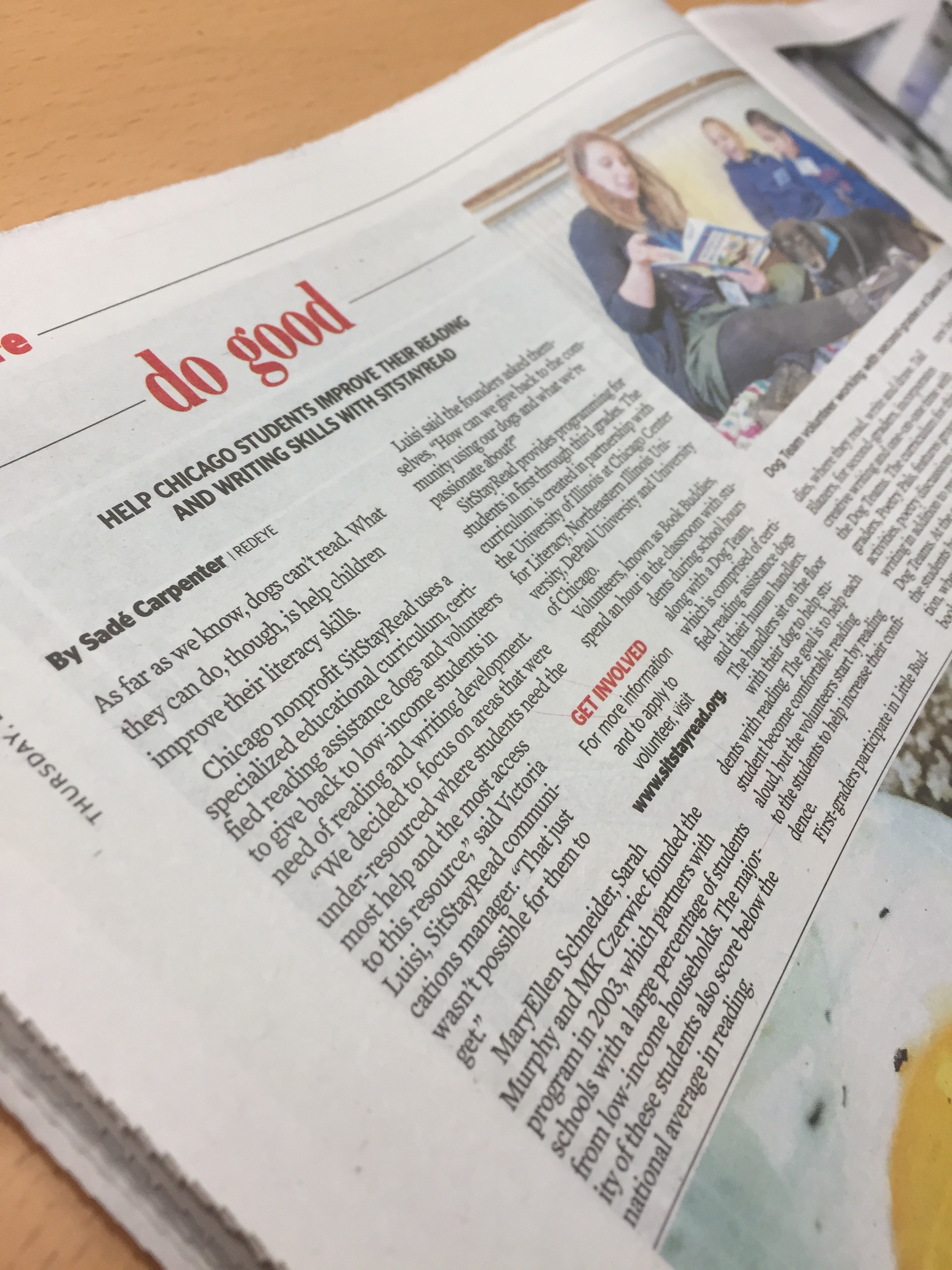 SitStayRead featured in the RedEye!