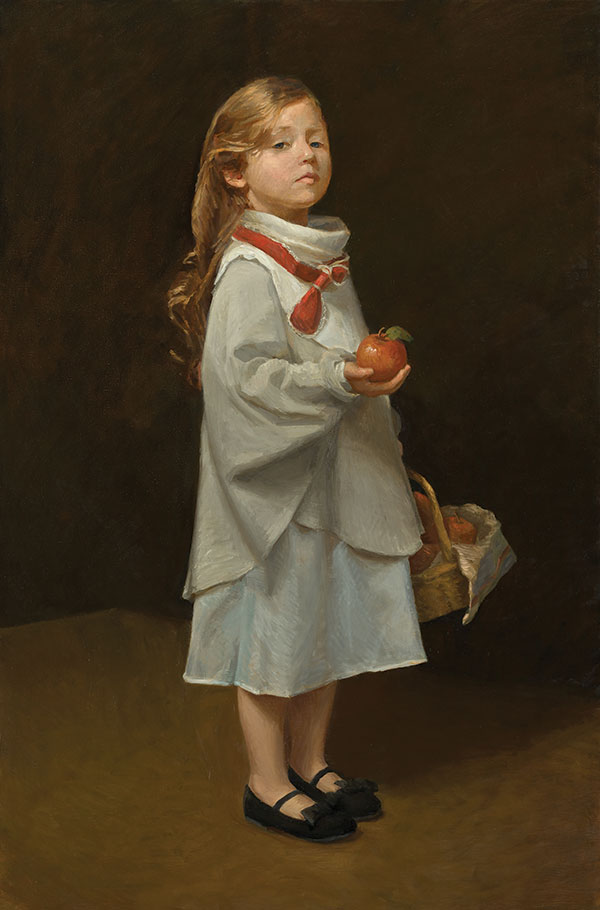 Young Girl with Apple