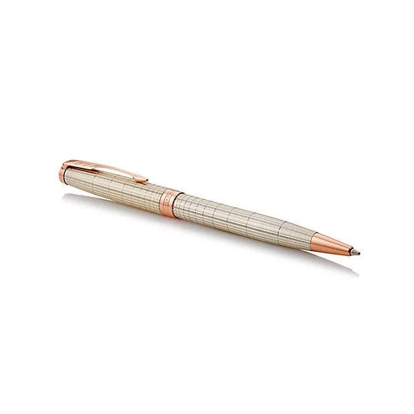 Parker Sonnet Feminine Silver Pink Gold Trim Ballpoint