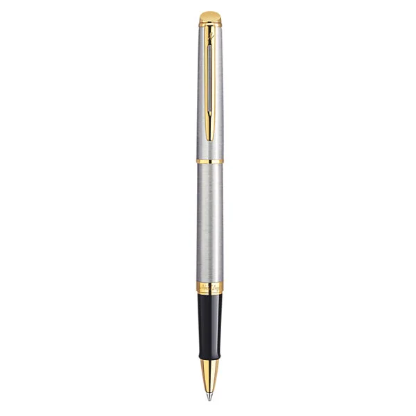 Waterman Hemisphere Stainless Steel Gold Trim Rollerball