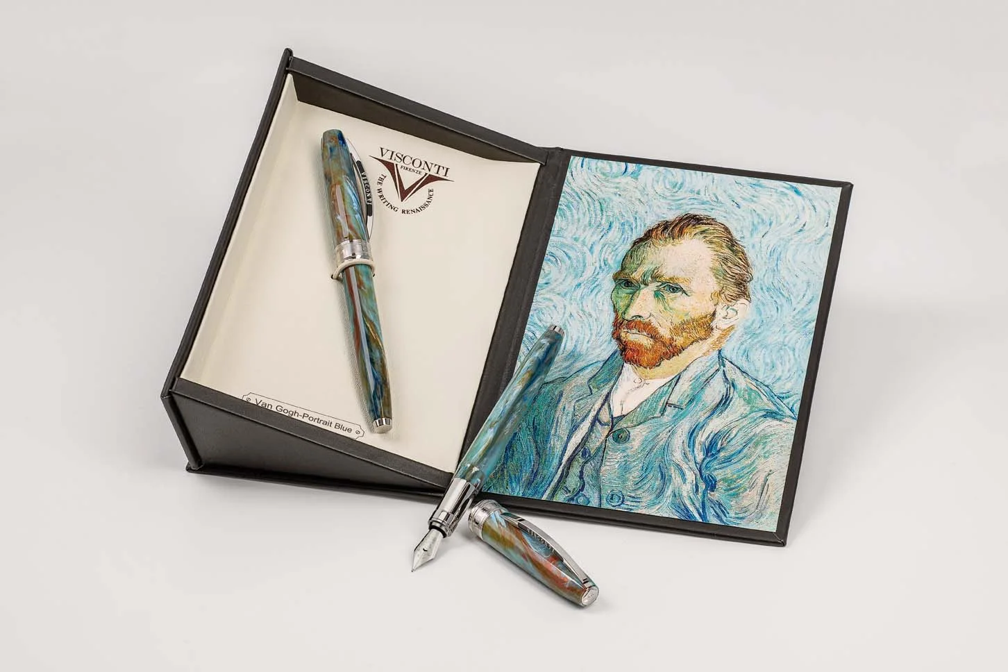 Blue Ink Pen Portraits Visconti Van Gogh Portrait Blue Rollerball