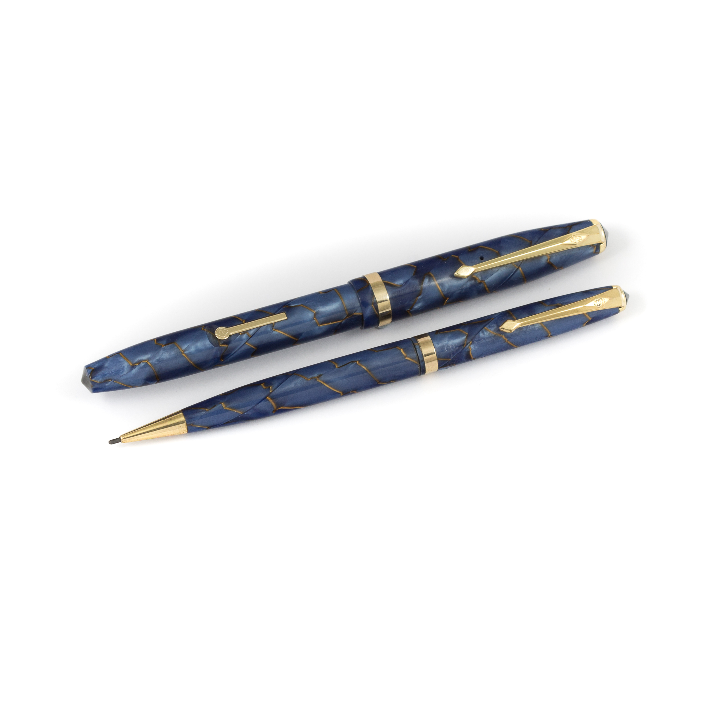 Conway Stewart 85L Blue Set (Fountain Pen and Pencil)