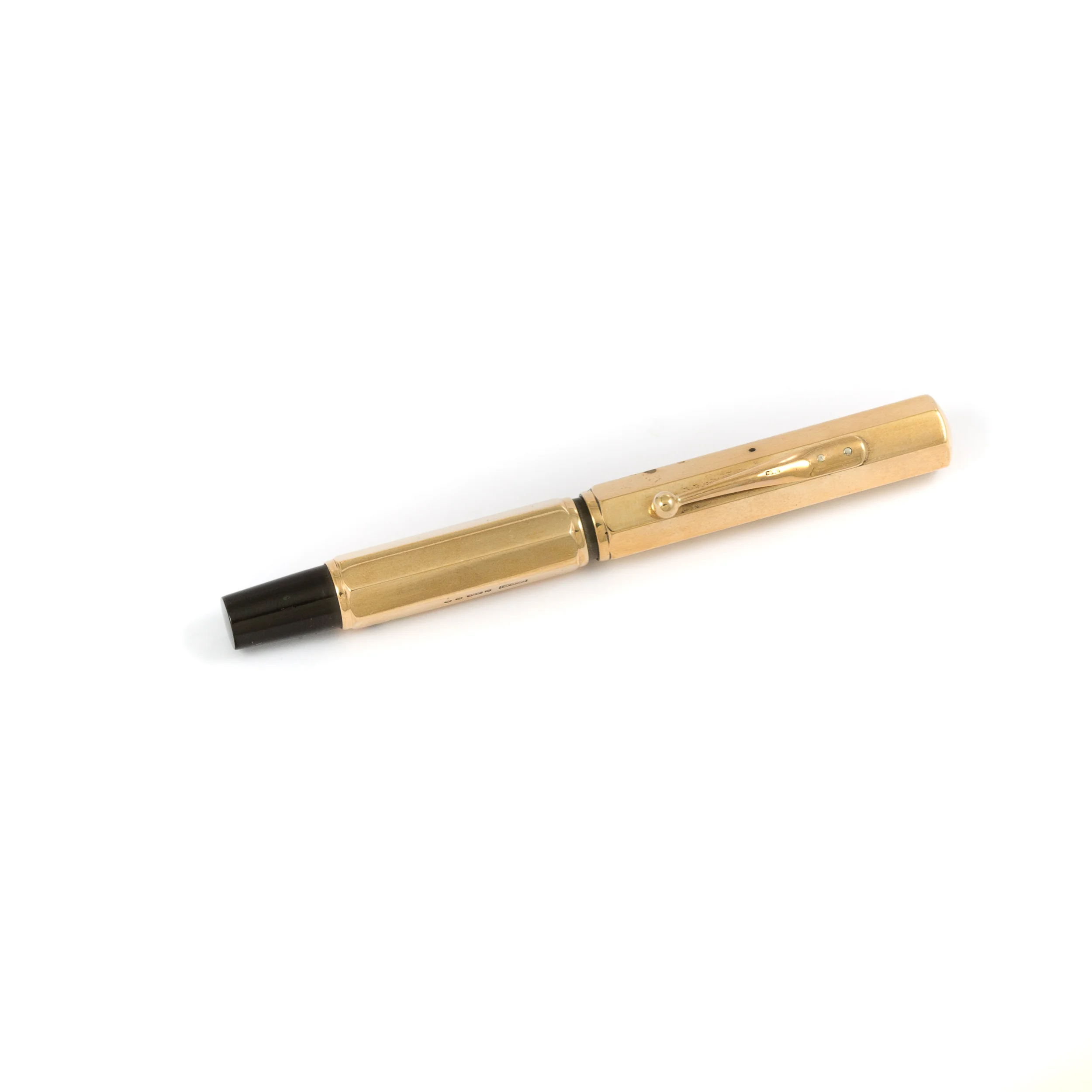 Waterman's Seven Sided 9ct gold- Plain Finish - Fountain Pen
