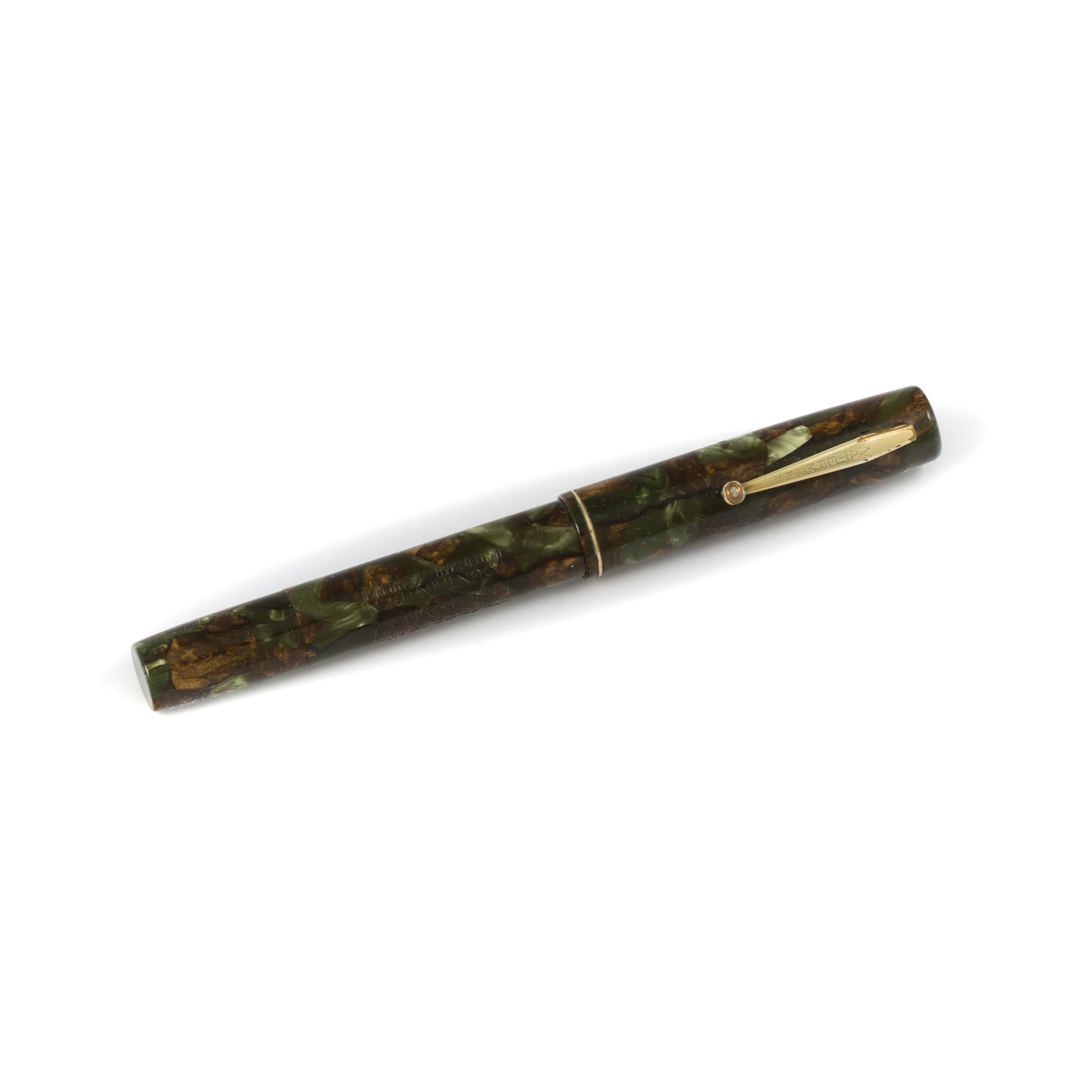 Waterman's Green / Bronze marbled - Glass cartridge Filler - Fountain Pen