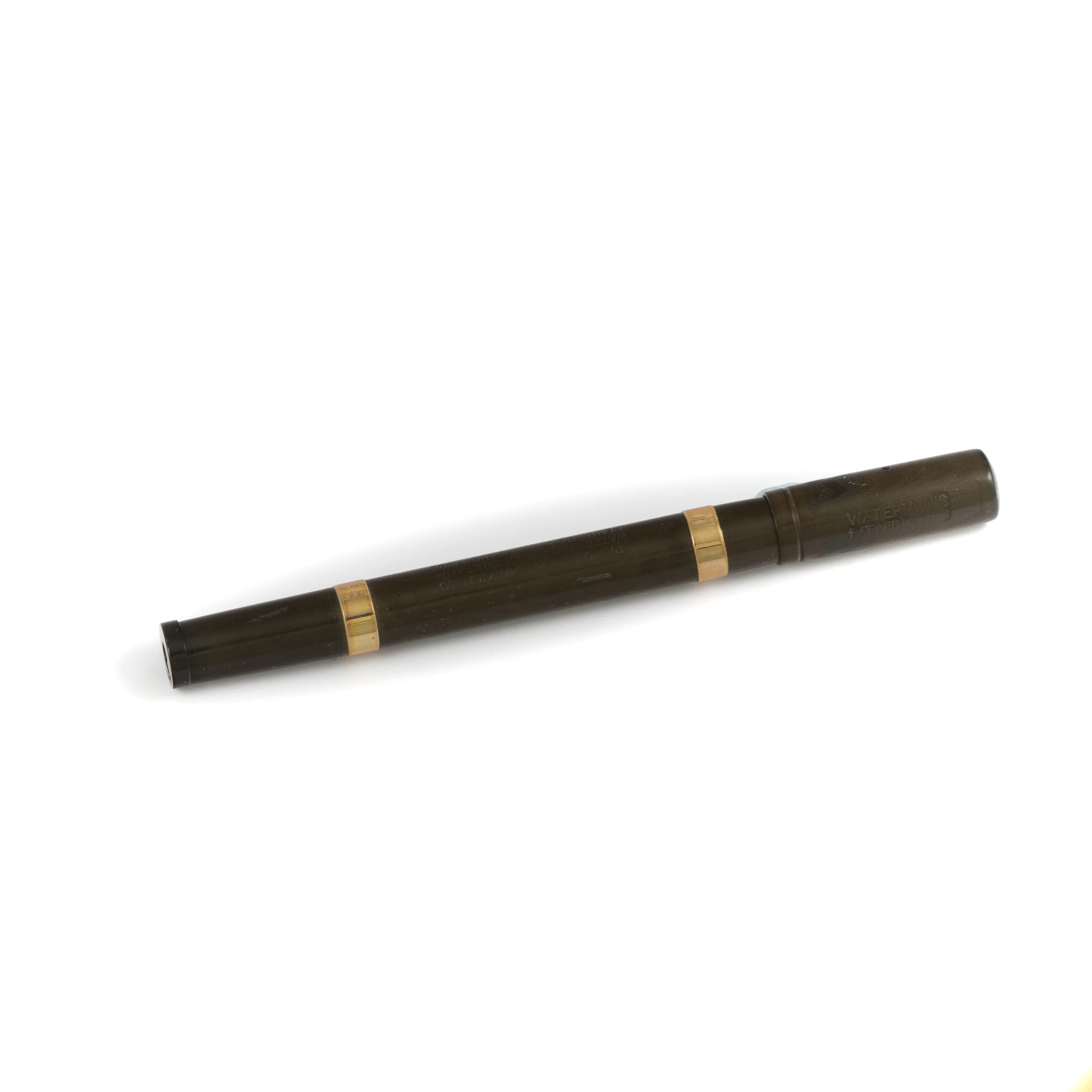 Waterman's 42 1/2 Black Fountain Pen with 9ct Gold Band