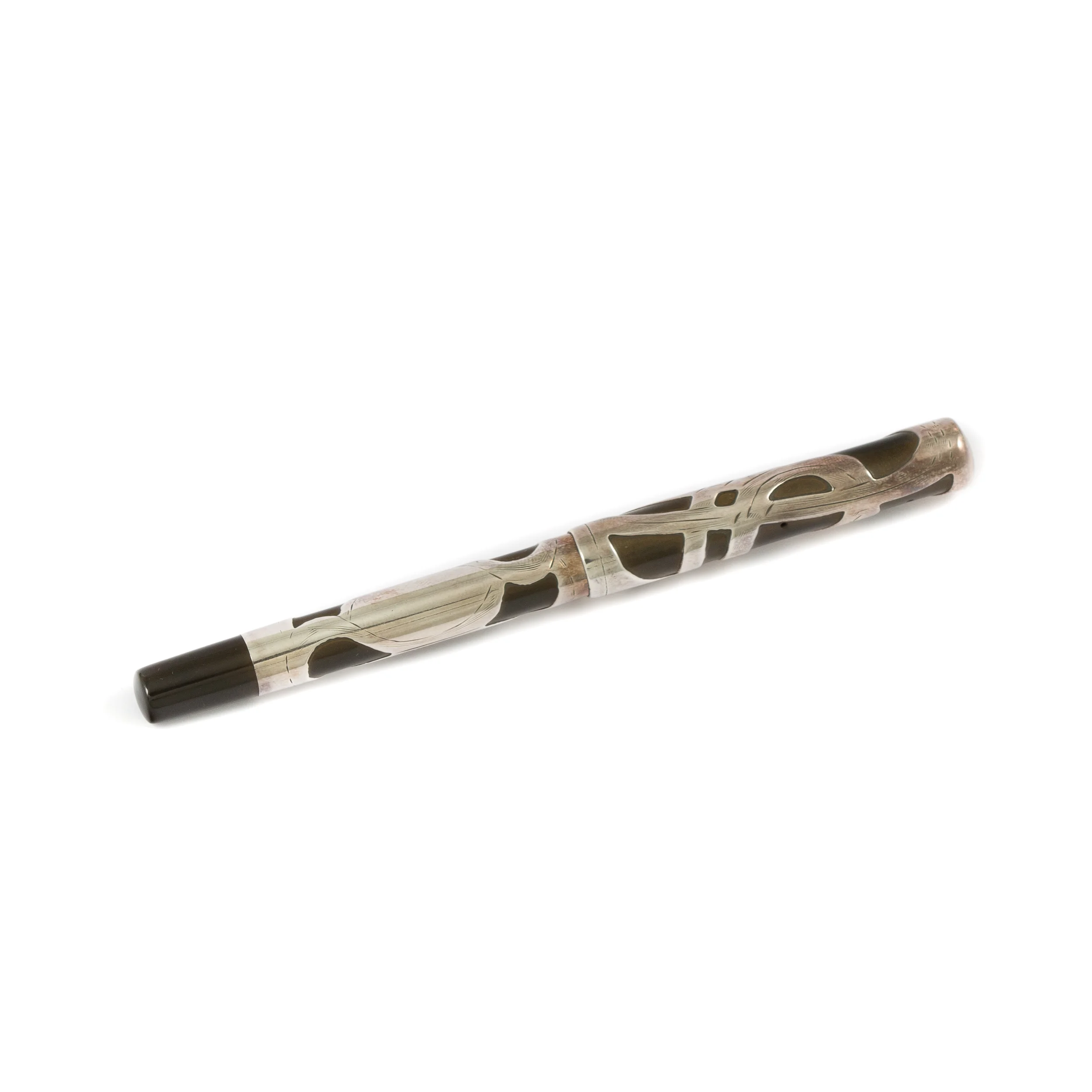 Waterman's 12 white metal over hard rubber Fountain Pen