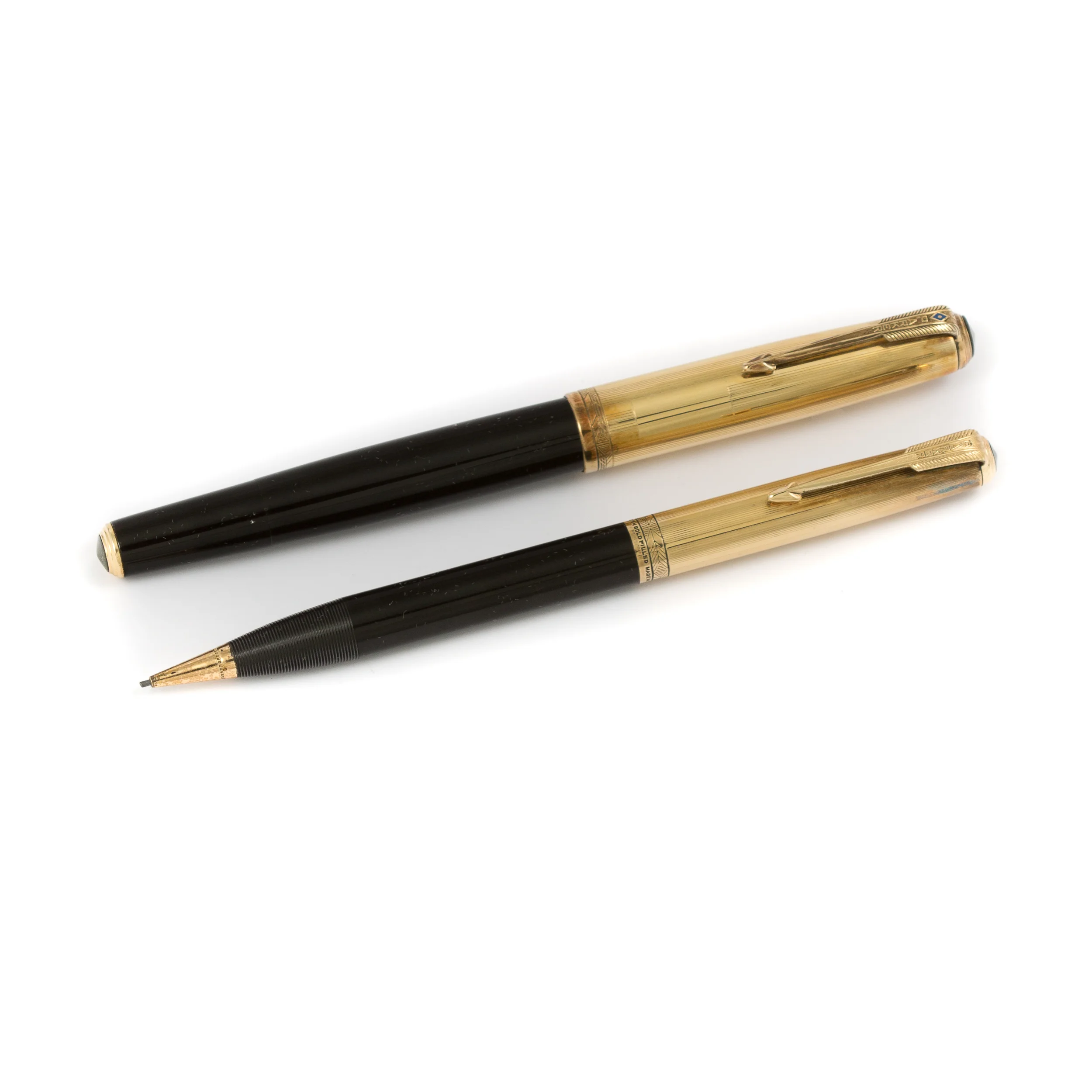 Parker 51 Custom Vacumatic Black - Double Jewelled Set