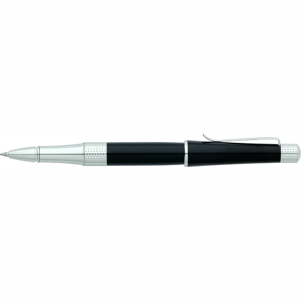 Beverly Black Lacquer Rollerball — Modern Vintage Pen