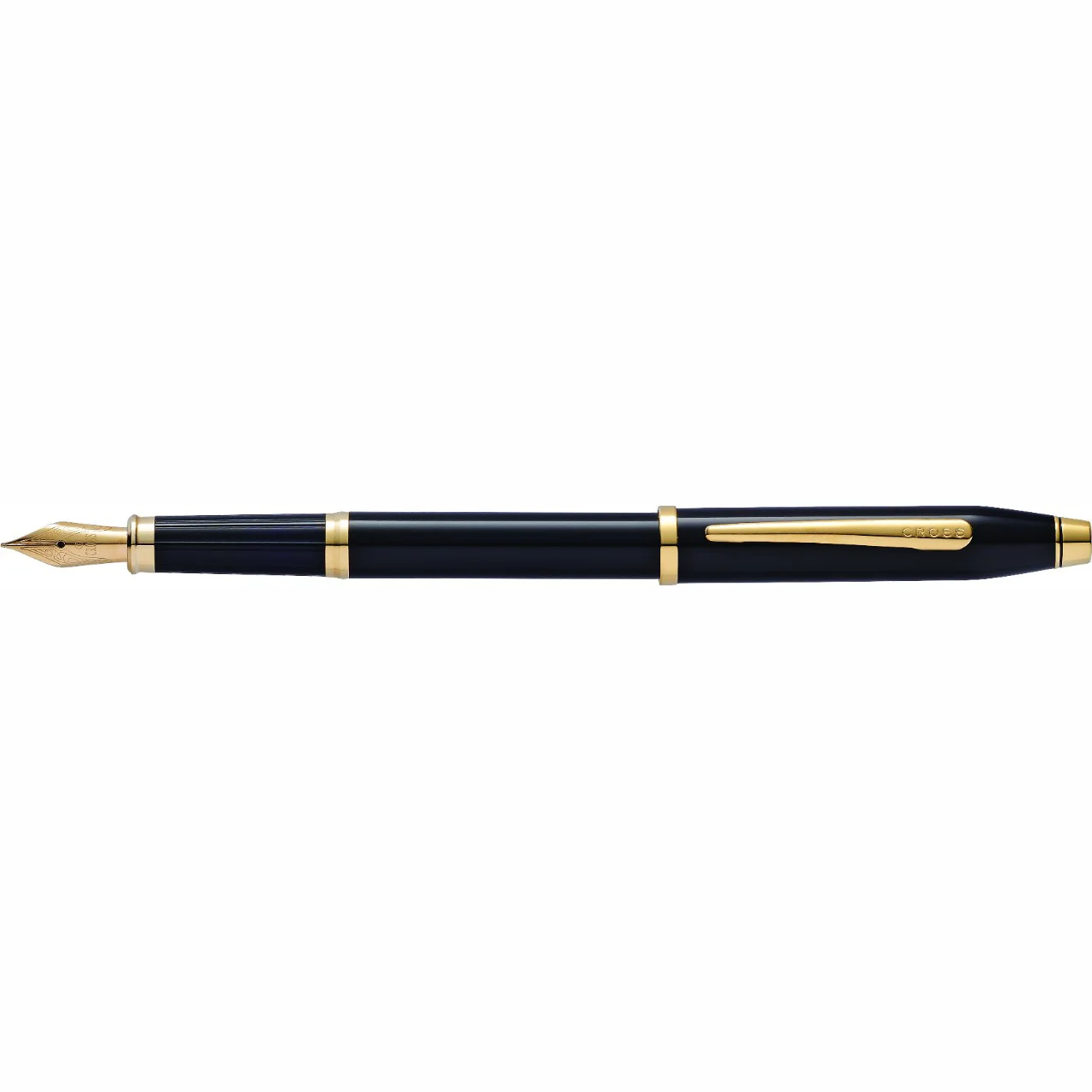 Century II Black Lacquer / 23ct Gold Plate Fountain Pen