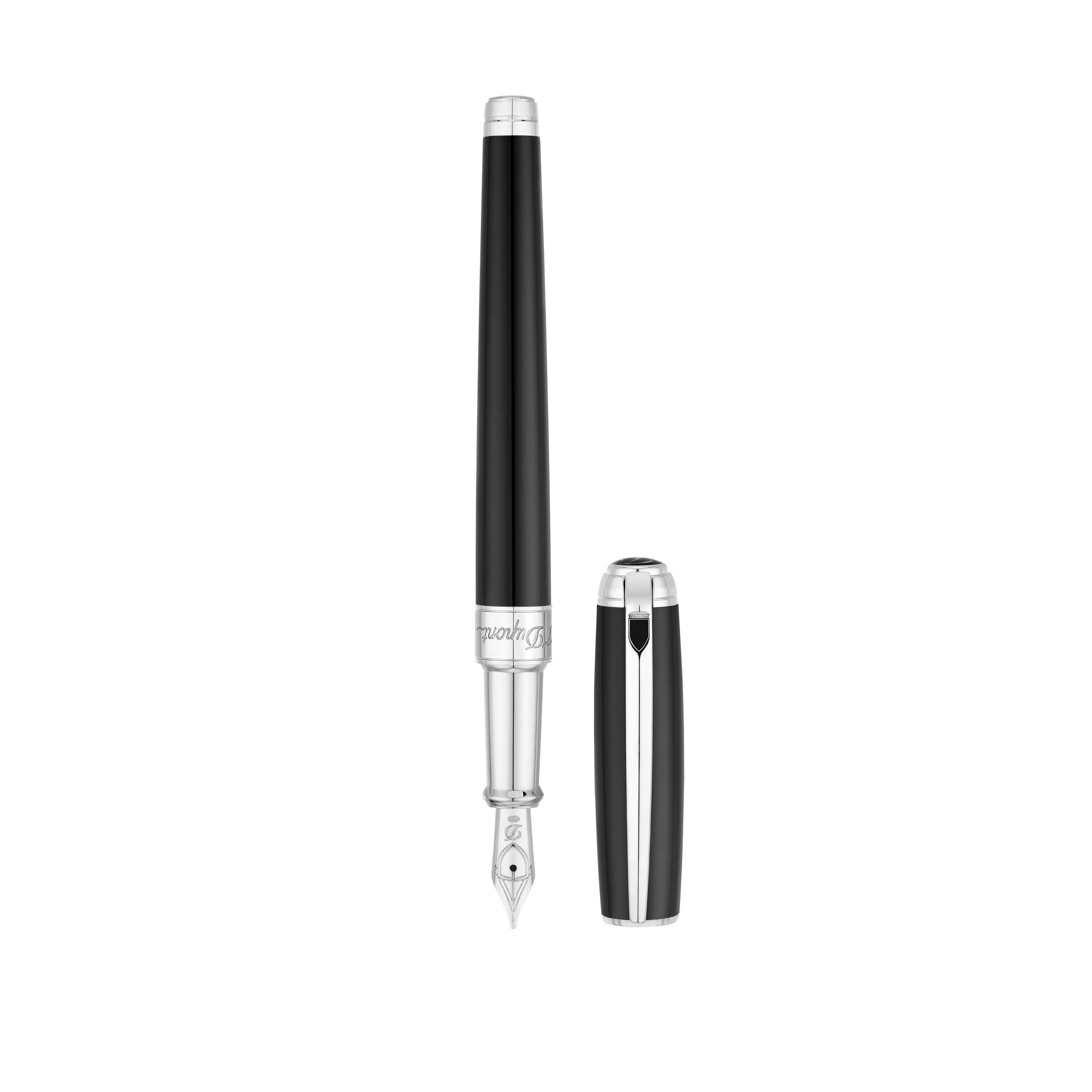 Line D Medium Black PT Fountain Pen