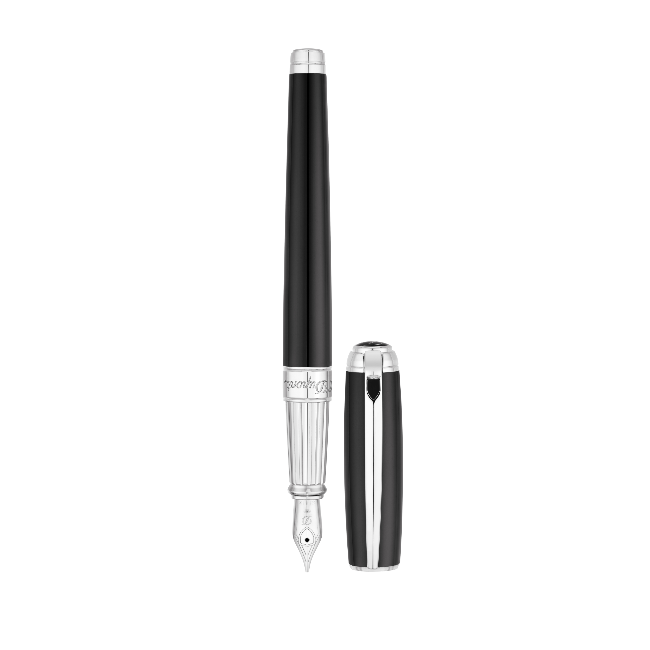 Line D Large Black PT Fountain Pen