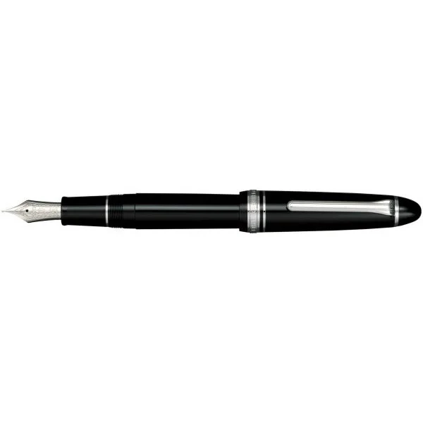 Sailor 1911 Large Black Silver Trim Fountain Pen — Modern