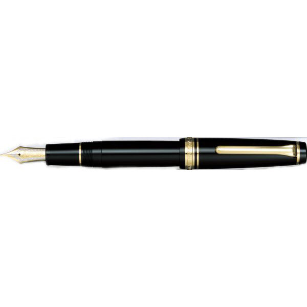 Sailor Professional Gear Black Gold Trim Fountain Pen