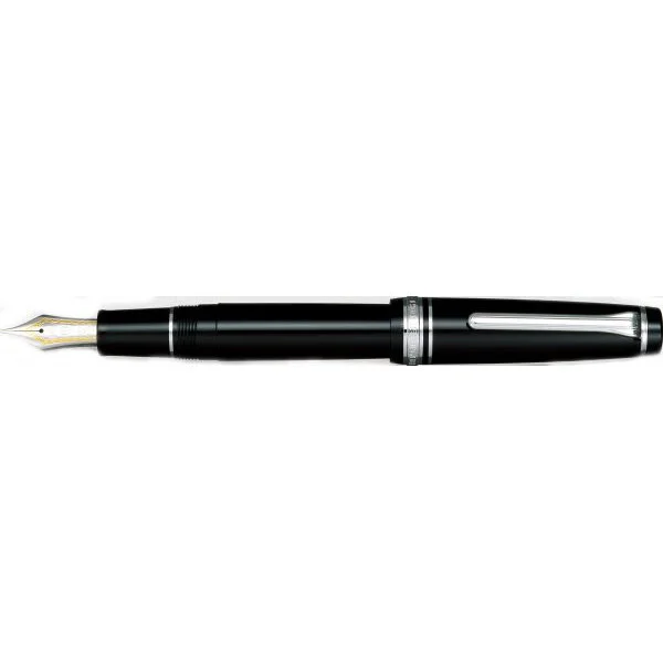 Sailor Professional Gear Black Silver Trim Fountain Pen