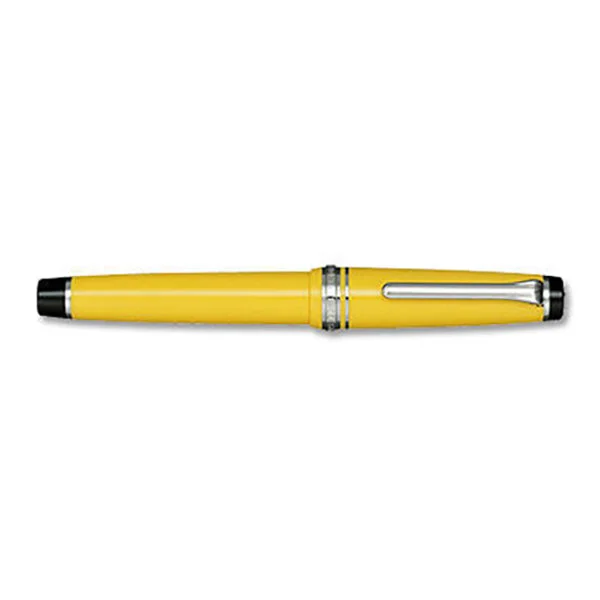 Sailor Professional Gear Yellow Silver Trim Fountain Pen