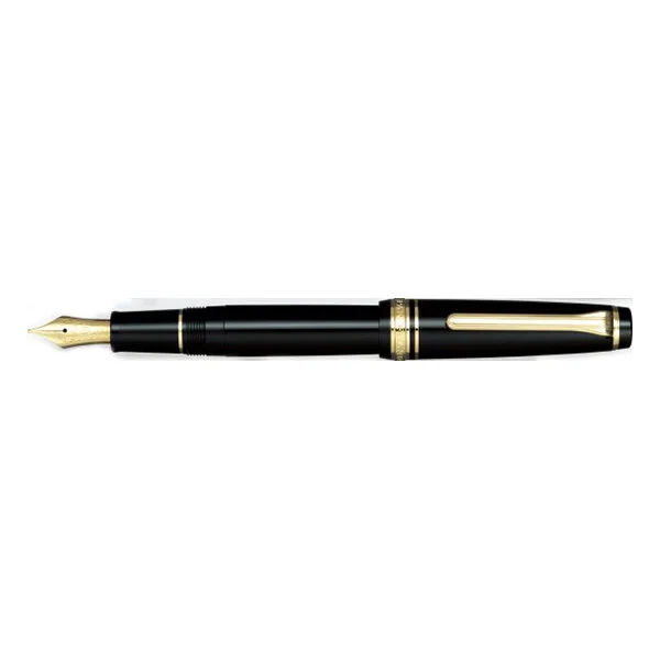 Sailor Professional Gear Slim Black Gold Trim Fountain Pen