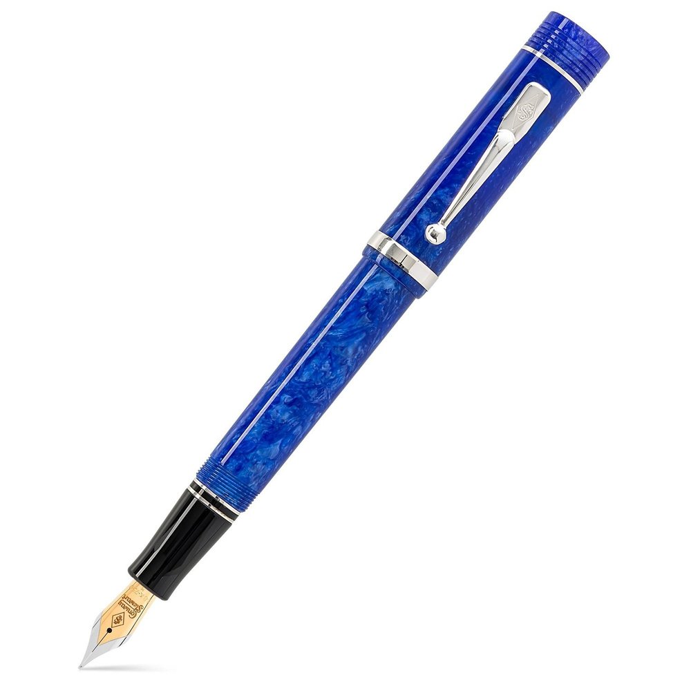 Conway Stewart Churchill Sapphire Blue Fountain Pen — Modern