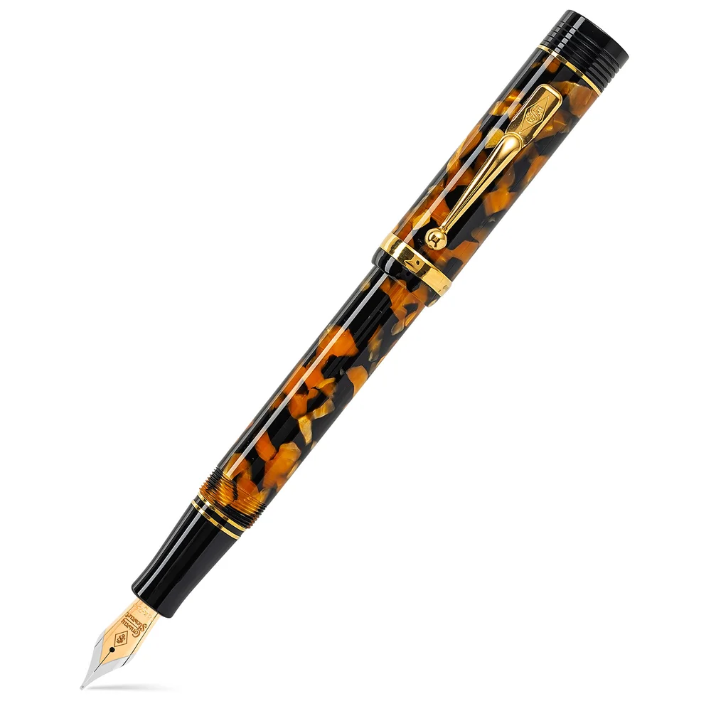 Conway Stewart Churchill Honey Noire Fountain Pen — Modern