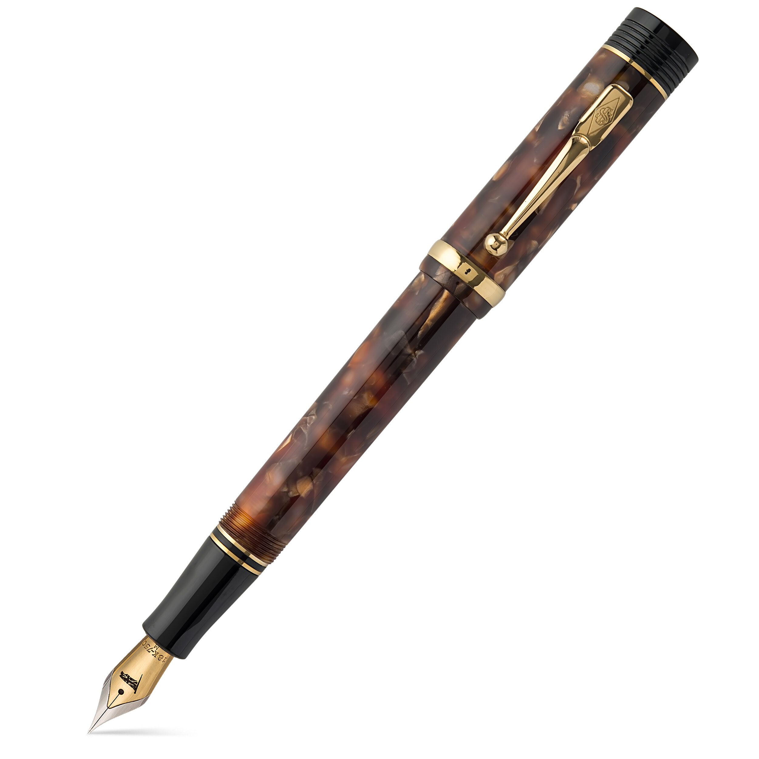 Conway Stewart Churchill Bracket Brown Fountain Pen