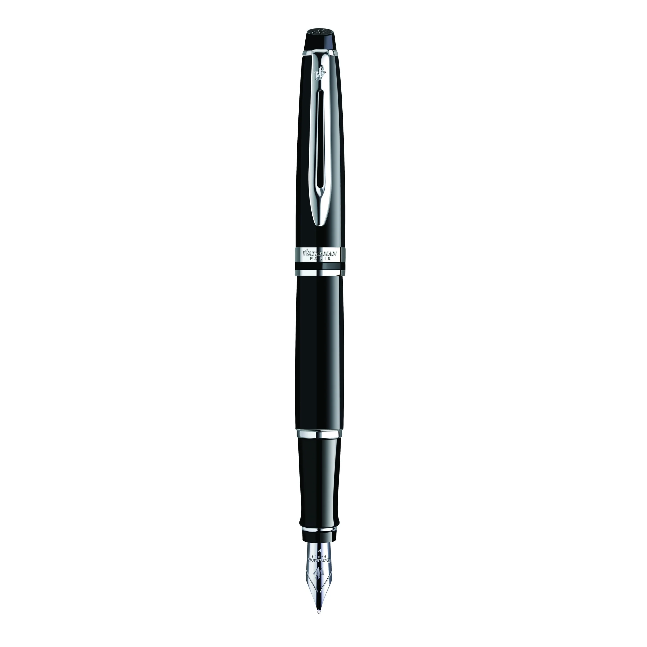 Waterman Expert Black Chrome Trim Fountain Pen