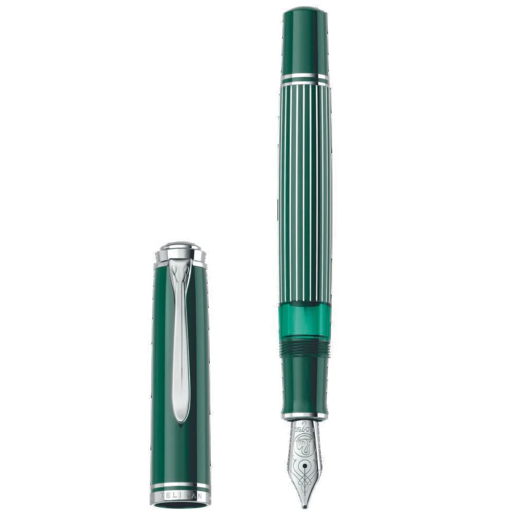 M815 green Full pen nib down withcap on the leftside.jpg