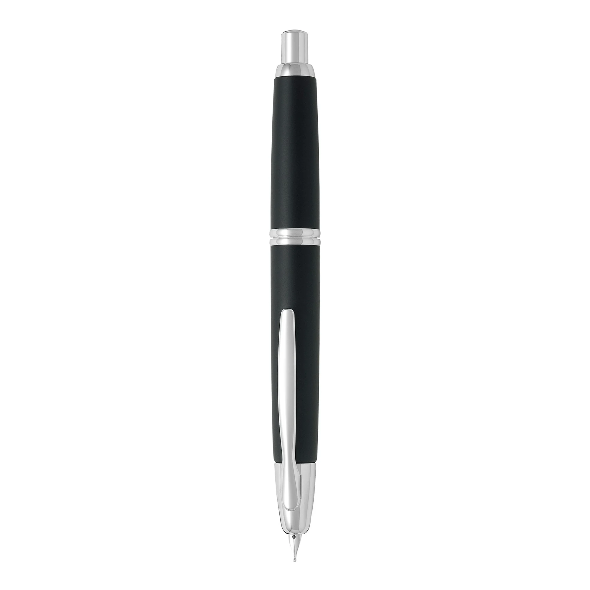 Pilot Capless Matte Black  Fountain Pen with Rhodium Trim