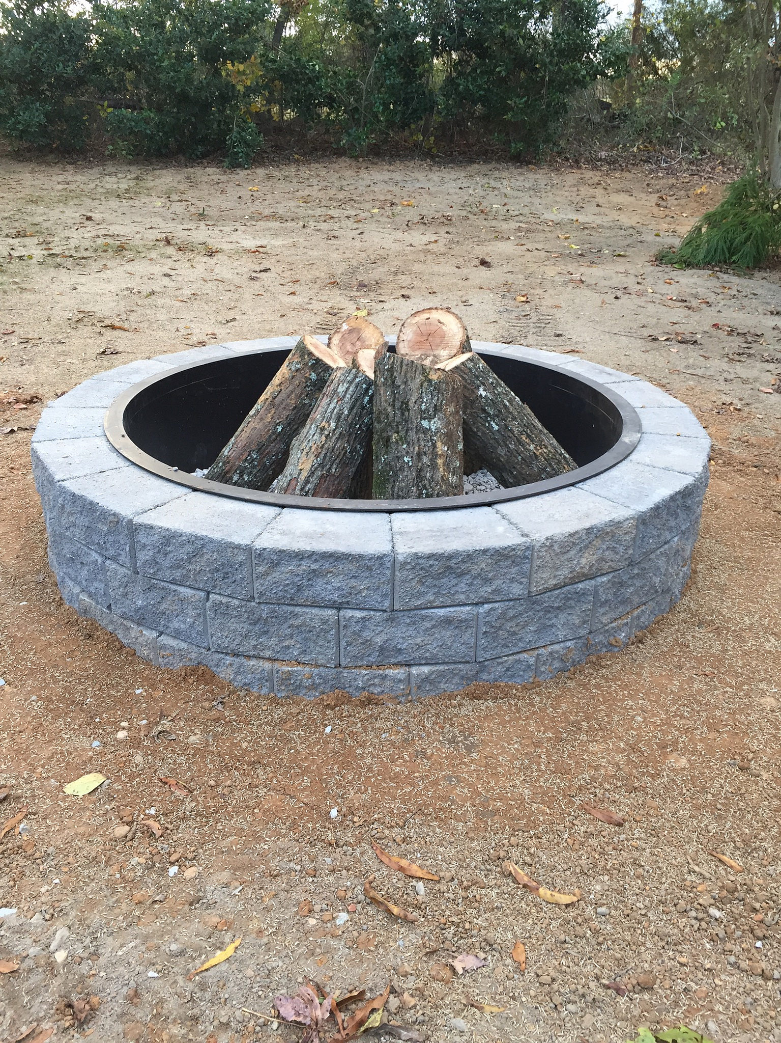 New fire pit.