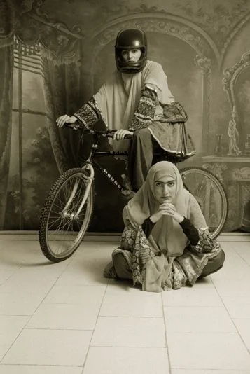 Shadi Ghadirian, Qajar (Mountain Bike), 1998/2017, digital pigment print, 16 x 12 inches