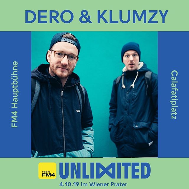 Pleased to announce we'll be playing at @fm4unlimited on October 4th in Vienna! 🙌 🎡
#deroandklumzy #fm4unlimited im #wienerprater @radiofm4