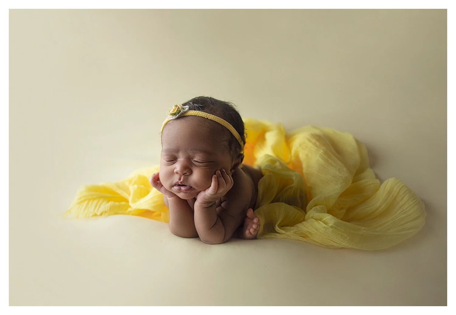 Bright Beginnings: Sweet Skylyn's Cheerful Newborn Photo Shoot