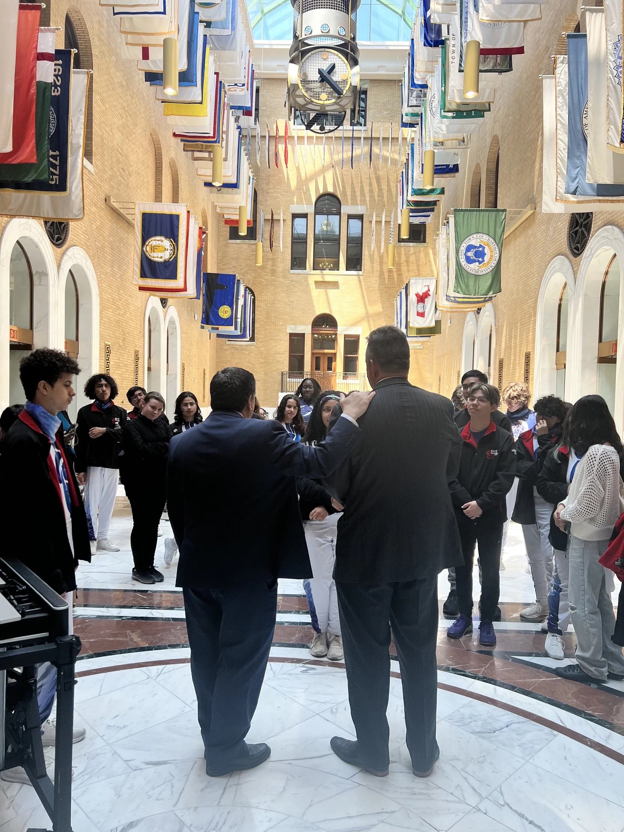 DiDomenico Hosts World Championship Finalists Everett High School Percussion Ensemble at the State House 