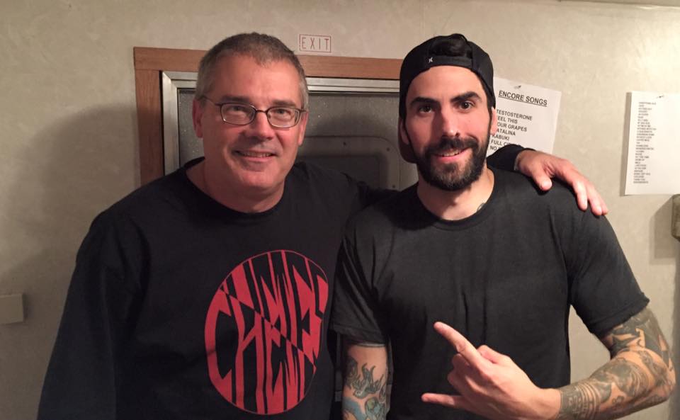 Milo Aukerman and Mike Damante backstage at the first Sound By Sound fest. (Mike Damante)