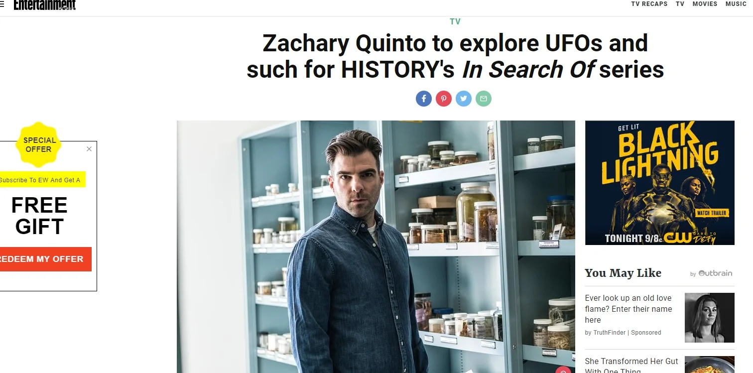 "In Search Of" is coming soon. (hand out)