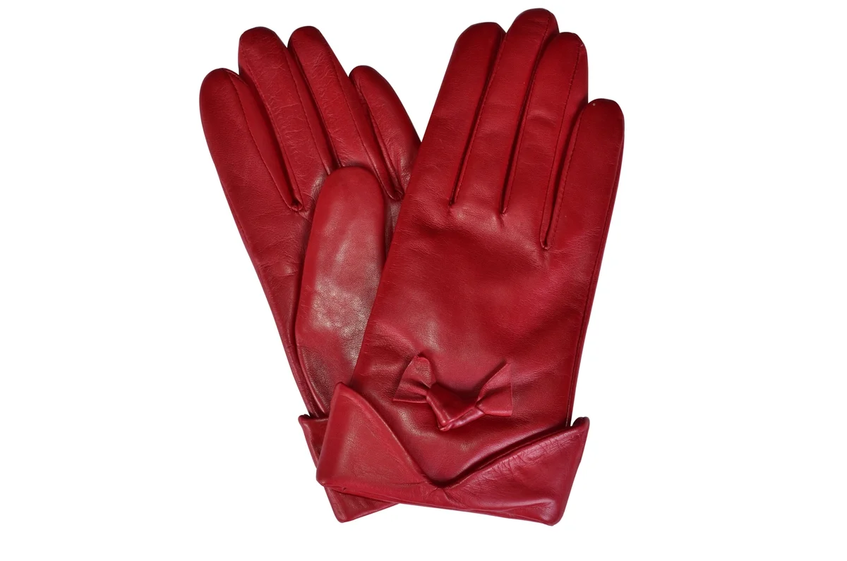 Italian Soft Cherry leather Gloves | Bags & Arts