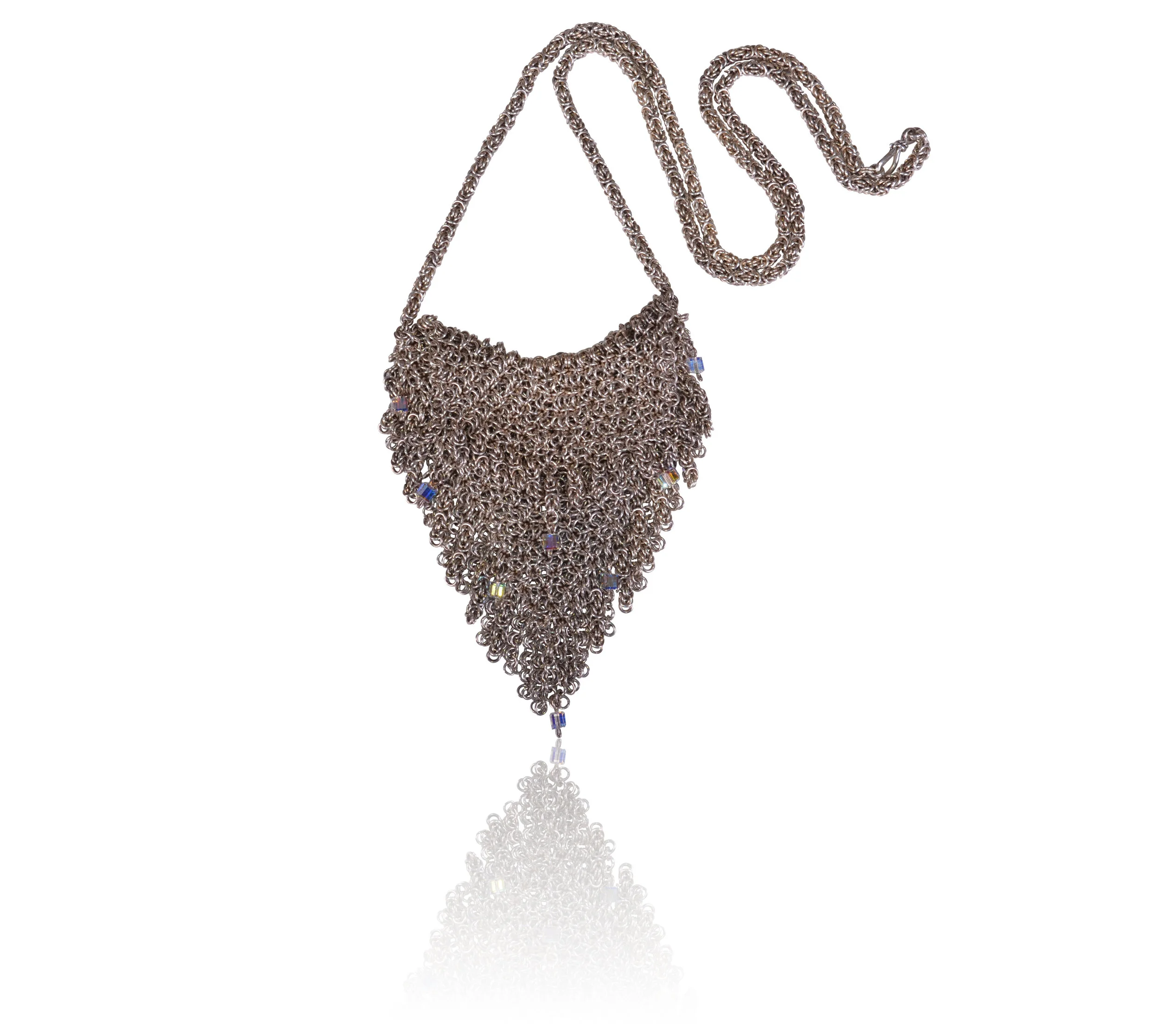 Timeless Handmade Mesh Purse & Swarovski Crystals Necklace UK | Bags & Arts