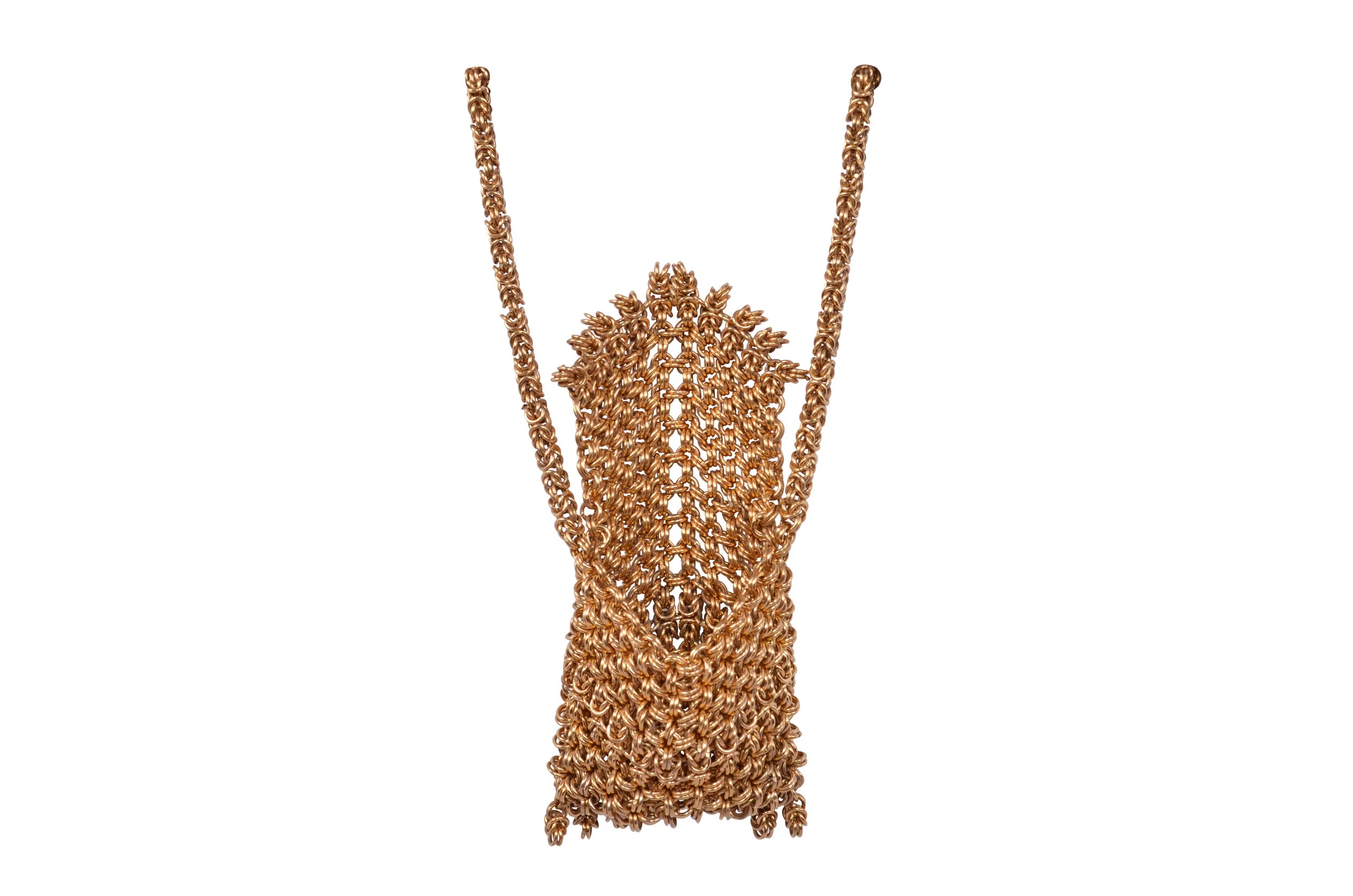 Timeless Gold-Plated Mesh Purse Pendant UK | Bags & Arts