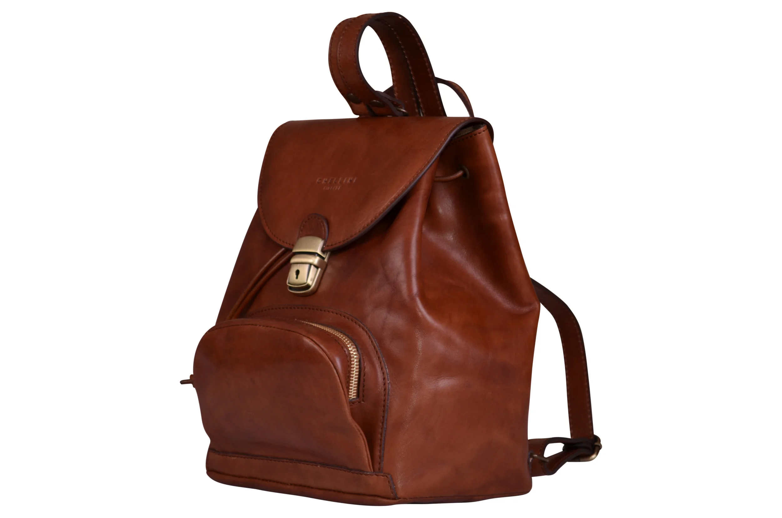 Luxury Brown Leather Medium Rucksack | Bags & Arts