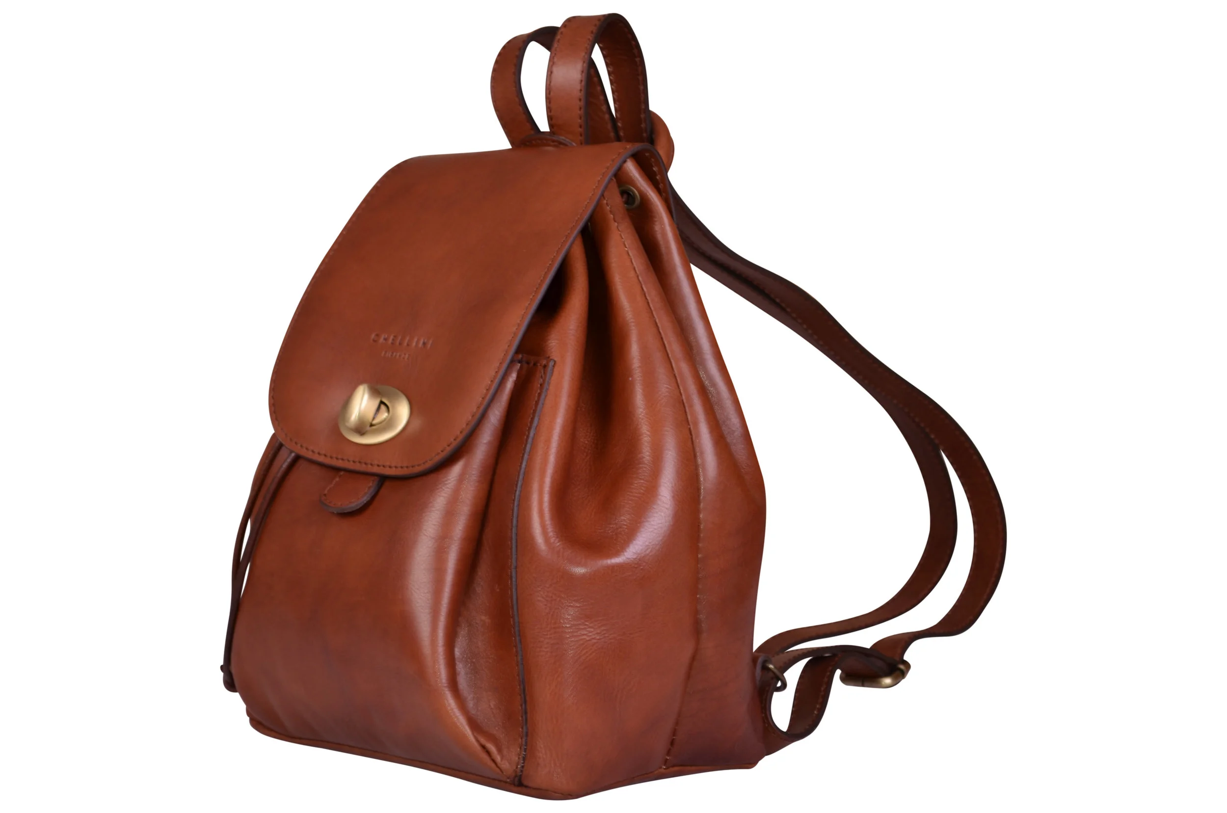 Chellini Firenze Stylish Italian Leather Medium Rucksack | Bags & Arts