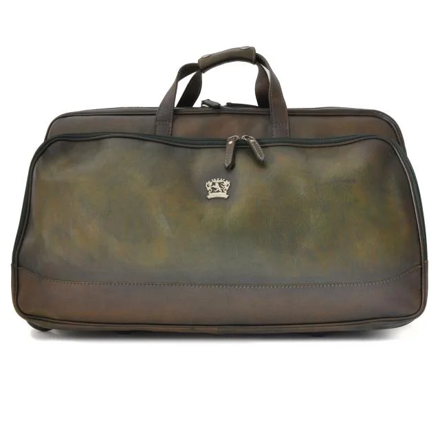 Pratesi 'Transiberiana' Luxury Dark Green Leather Holdall