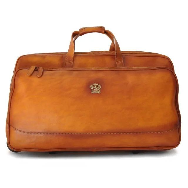 Pratesi 'Transiberiana' Luxury Italian Cognac Leather Holdall