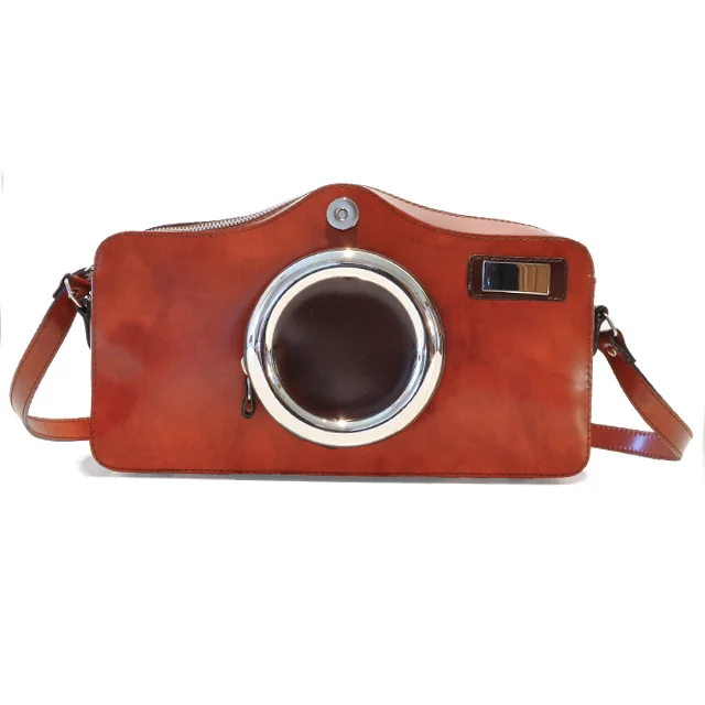 Pratesi 'Photocamera' Leather Crossbody Bag