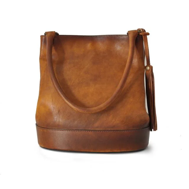 Pratesi 'Montecarlo' Luxury Designer Italian Leather Bucket Bag
