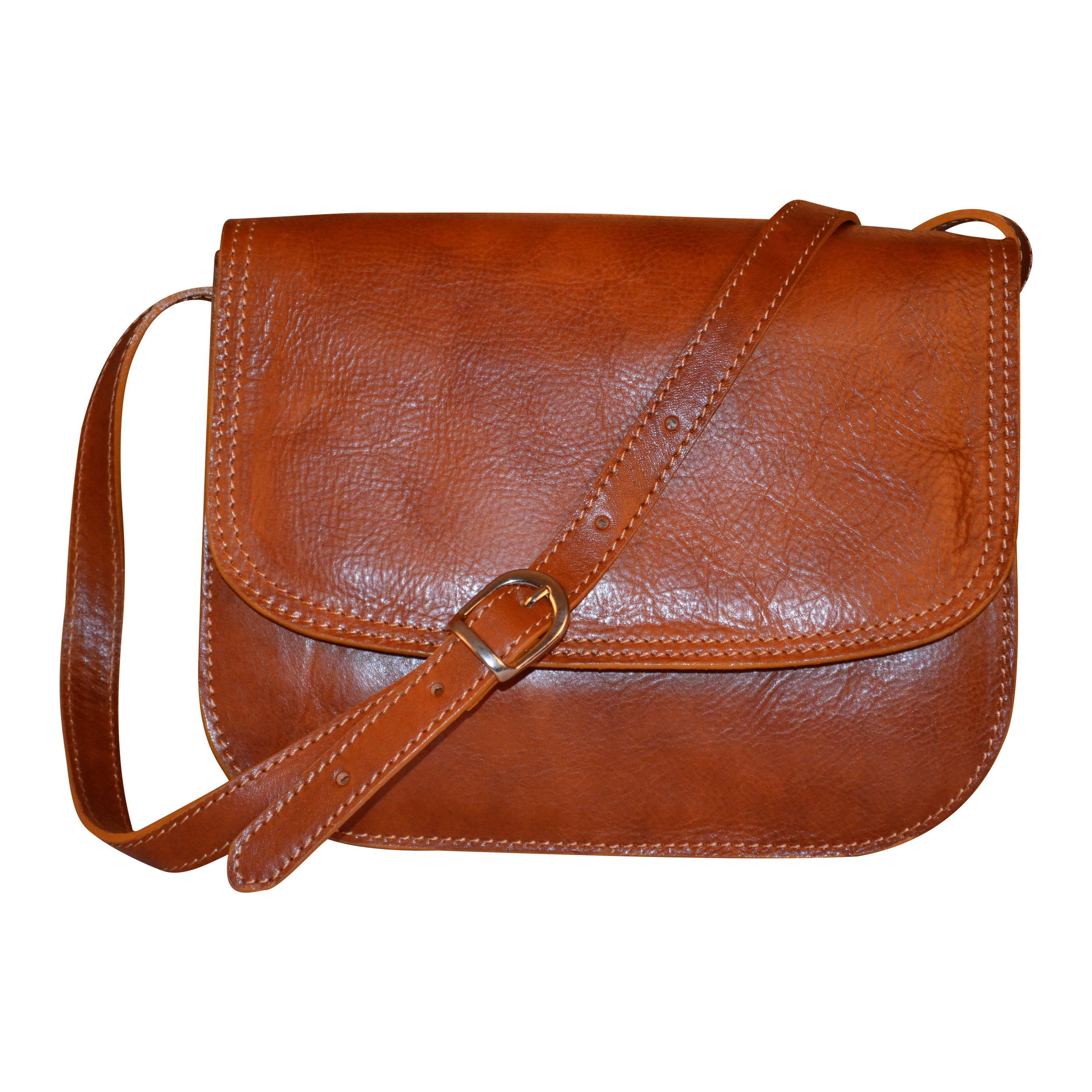 Italian Brown Leather Saddle Bag Style — Bags & Arts